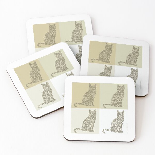 Item preview, Pop Art “Love Cats” Beige Tones Circle Design designed and sold by Pierre Bernard Jr.