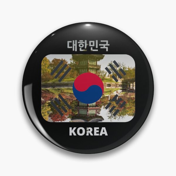 Item preview, Korean flag with autumn theme - Hyangwonjeong in Gyeongbok palace designed and sold by K-LetterCo.