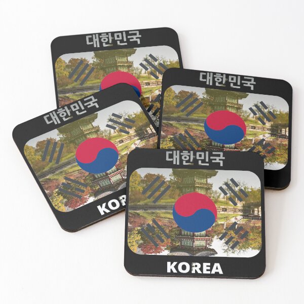 Item preview, Korean flag with autumn theme - Hyangwonjeong in Gyeongbok palace designed and sold by K-LetterCo.