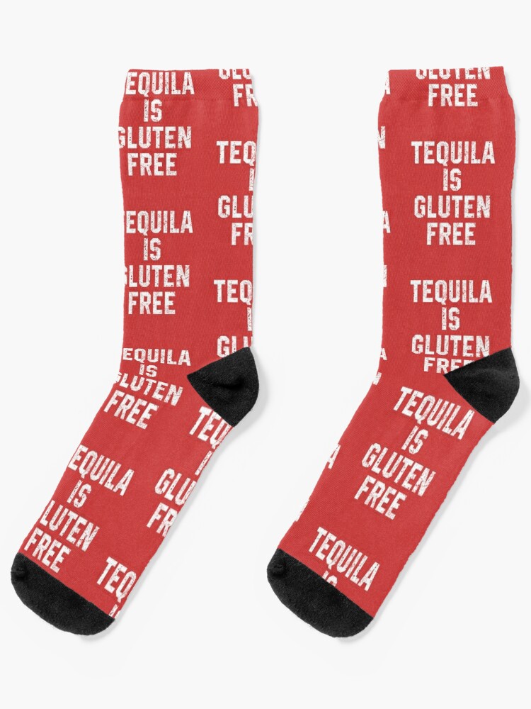 SUPER SOFT Novelty Word Socks Tequila is Gluten Free