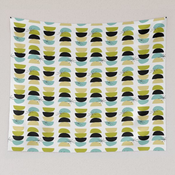 Item preview, Funky Stacking Half Circles Mid Century Pattern designed and sold by Orchard Berry.