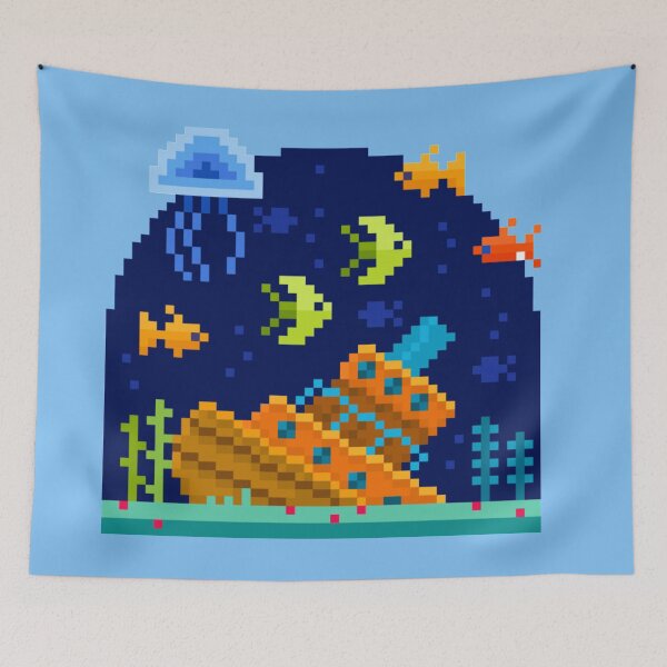Item preview, Pixelated Sunken Ship designed and sold by HopeDetour.