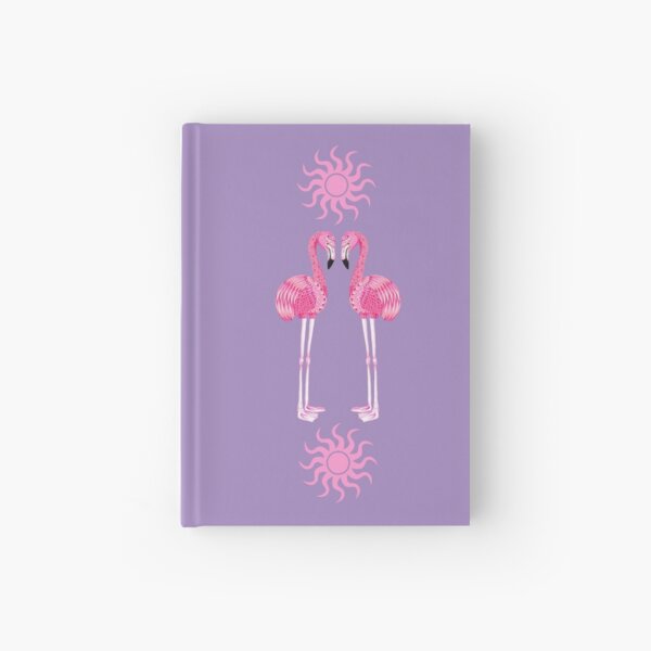 Purple & Pink Flamingo Pattern Hardcover Journal