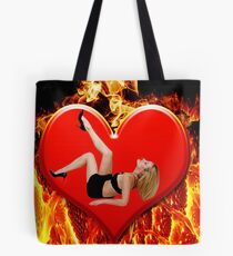 ❤‿❤ FLAMING HEART DESIRE ❤‿❤ Tote Bag