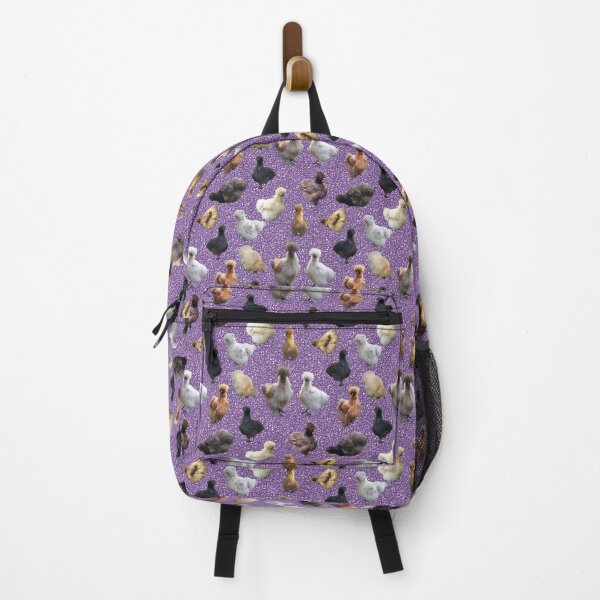 Vista previa del artículo con la obra «Silkie Bantams en Purple Glitter», diseñado y vendido por StandoutSilkies.