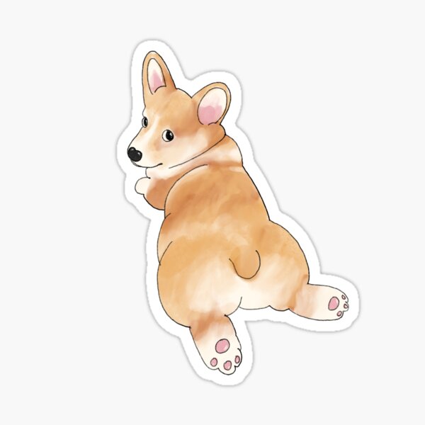 Cute Corgi Butt Sticker
