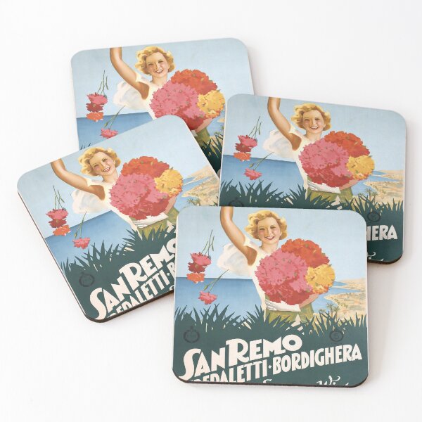 Item preview, ENIT San Remo vintage travel poster designed and sold by stickart-marek.