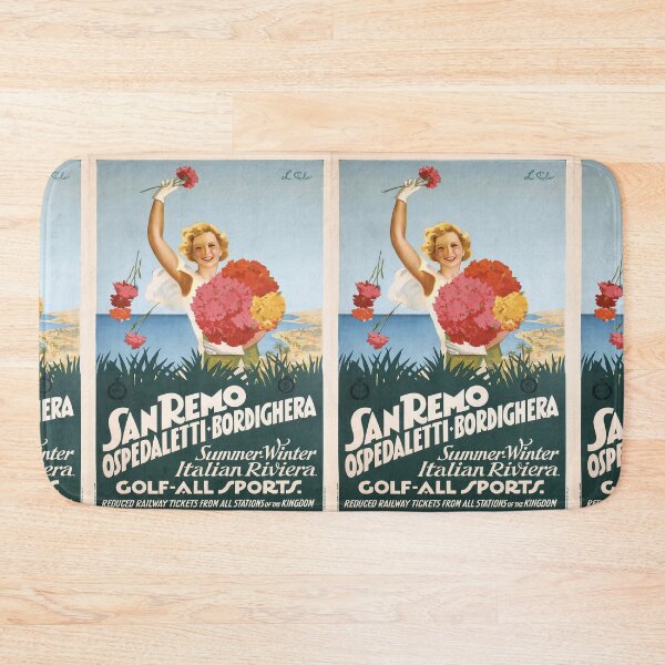 Item preview, ENIT San Remo vintage travel poster designed and sold by stickart-marek.