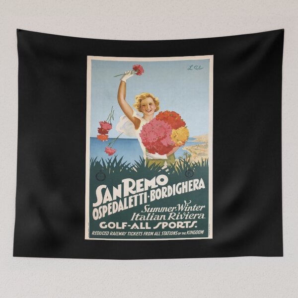 Item preview, ENIT San Remo vintage travel poster designed and sold by stickart-marek.