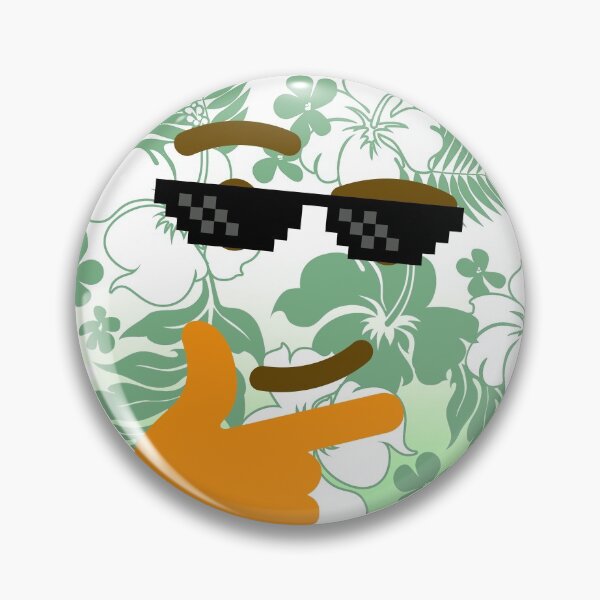 Item preview, Cool Floral Thinking Emoji - Green designed and sold by Edixo.