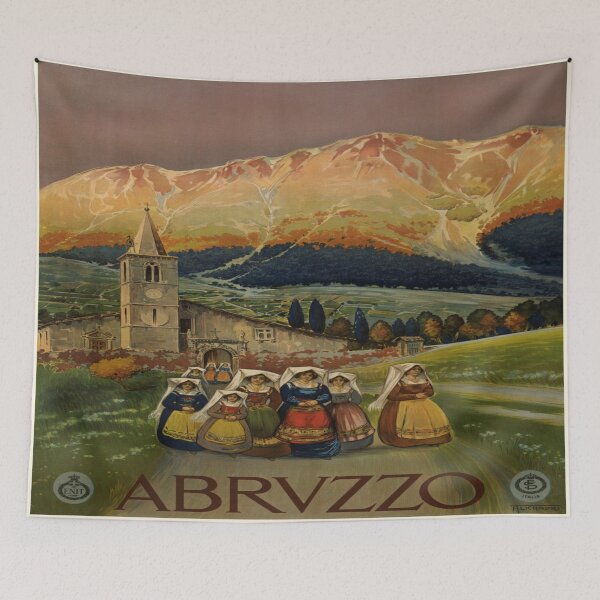 Item preview, Abruzzo - Vintage Travel Poster designed and sold by Slydell1.
