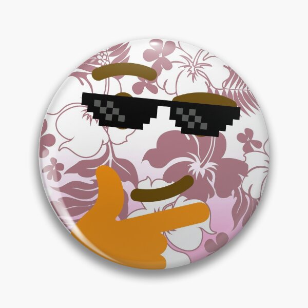 Item preview, Cool Floral Thinking Emoji - Red designed and sold by Edixo.