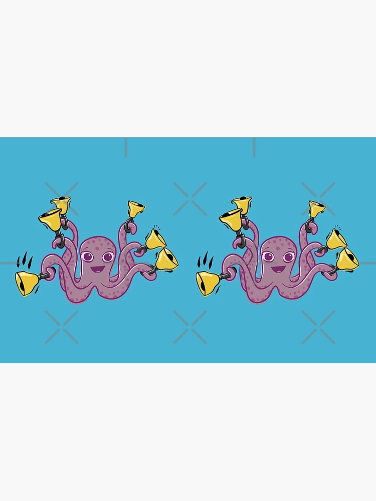 Thumbnail 4 of 4, Coffee Mug, Octopus Ringing Handbells Cartoon designed and sold by SubtleSplit.