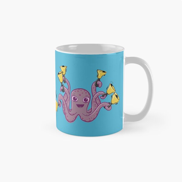 Item preview, Octopus Ringing Handbells Cartoon designed and sold by SubtleSplit.