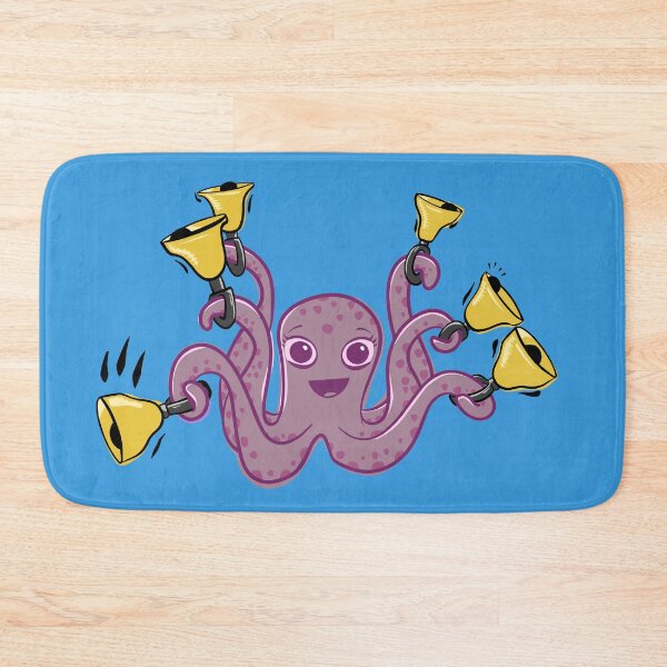 Item preview, Octopus Ringing Handbells Cartoon designed and sold by SubtleSplit.