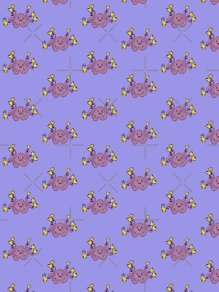 Thumbnail 3 of 3, Scarf, Octopus Ringing Handbells Cartoon designed and sold by SubtleSplit.