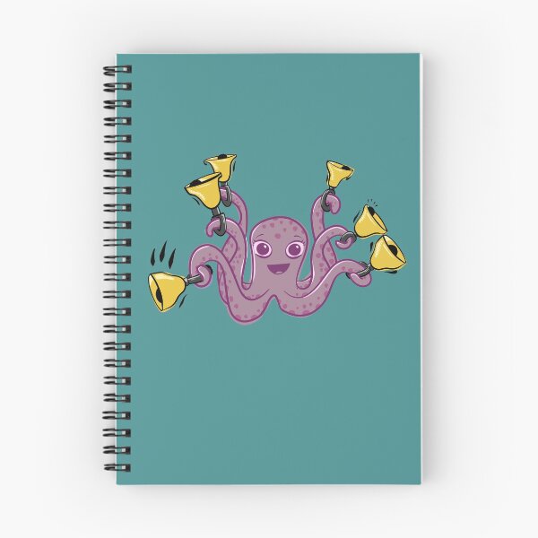 Item preview, Octopus Ringing Handbells Cartoon designed and sold by SubtleSplit.