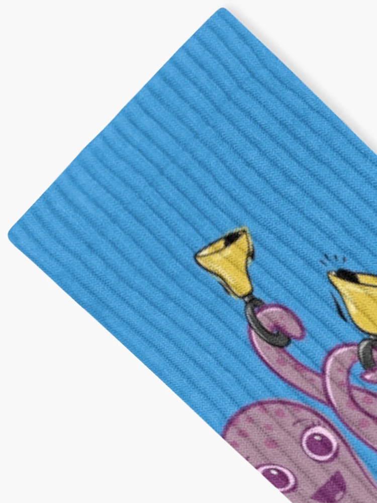 Thumbnail 2 of 5, Socks, Octopus Ringing Handbells Cartoon designed and sold by SubtleSplit.