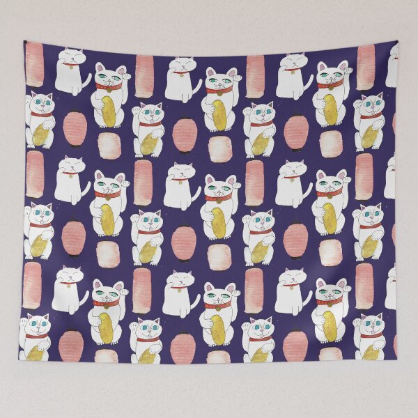 Item preview, Waving Cats and Red Lanterns designed and sold by Jill Ra.