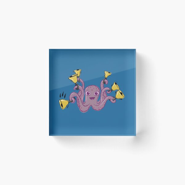 Item preview, Octopus Ringing Handbells Cartoon designed and sold by SubtleSplit.