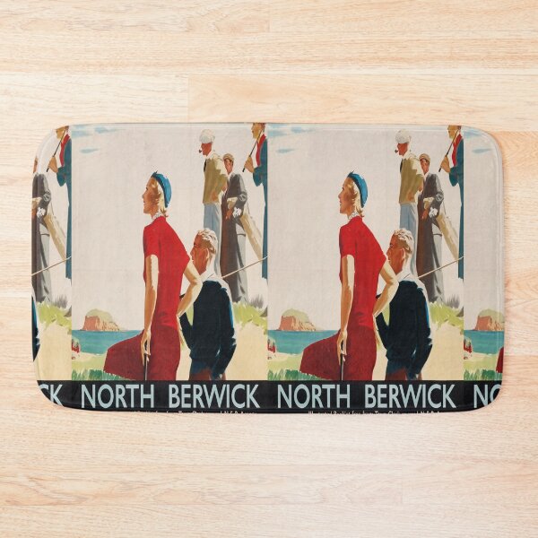 Item preview, North Berwick vintage travel poster designed and sold by stickart-marek.