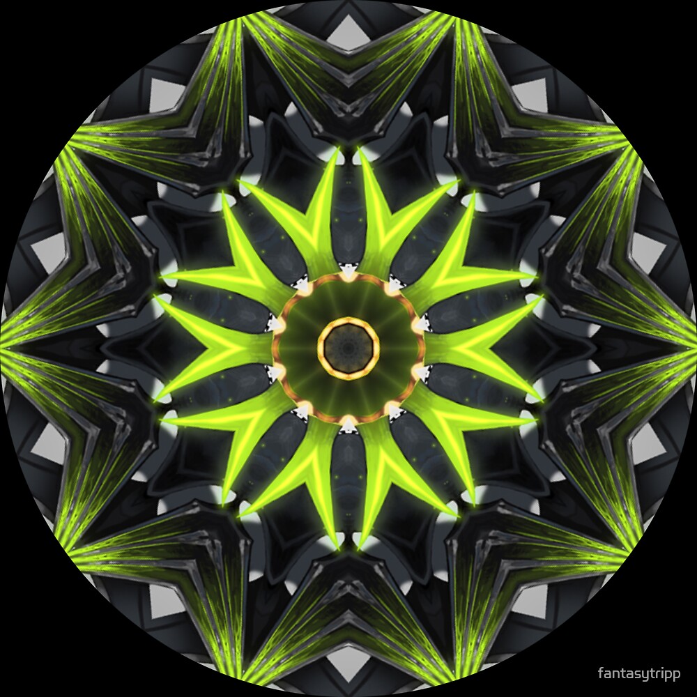 "Green Visions Kaleidoscope 01" by fantasytripp Redbubble