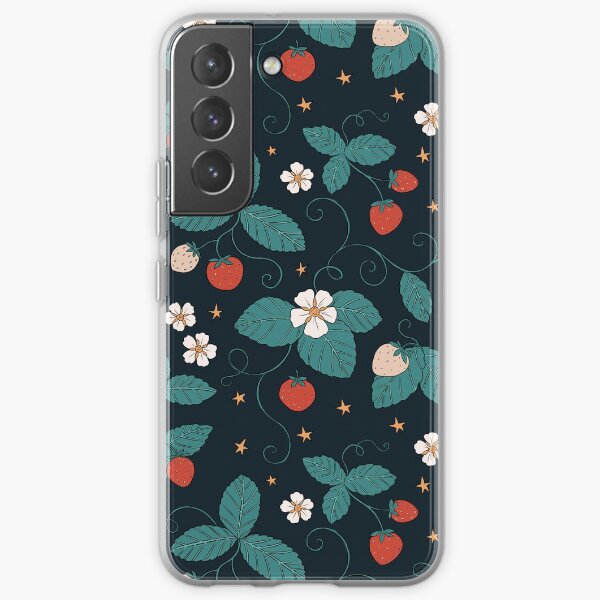 Dark Strawberries and Stars Samsung Galaxy Soft Case