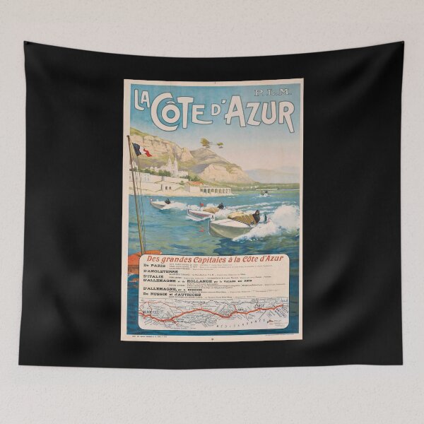 Item preview, PLM La Cote de Azur vintage travel poster designed and sold by stickart-marek.
