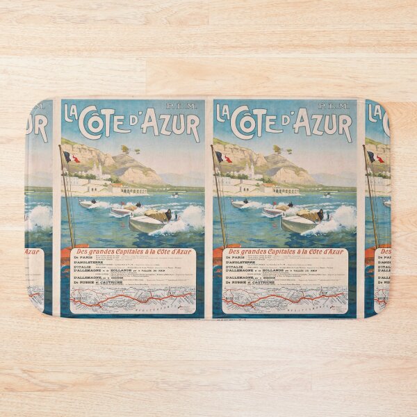 Item preview, PLM La Cote de Azur vintage travel poster designed and sold by stickart-marek.