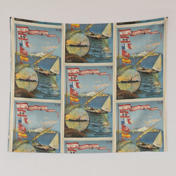 Item preview, PLM Navigation Mixte vintage travel poster designed and sold by stickart-marek.