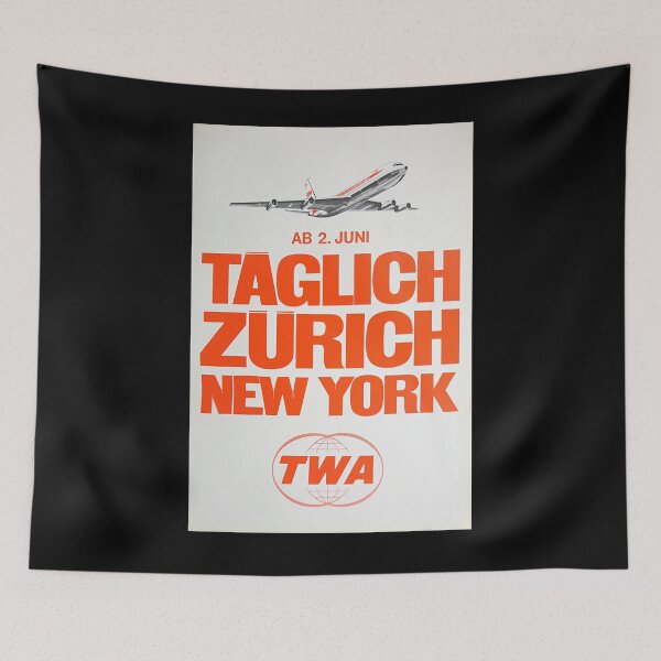 Item preview, Taeglich Zuerich New York vintage travel poster designed and sold by stickart-marek.