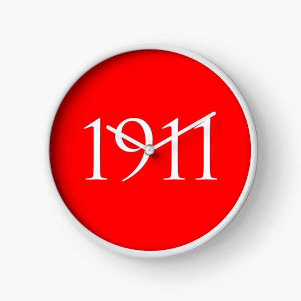 White 1911 Clock