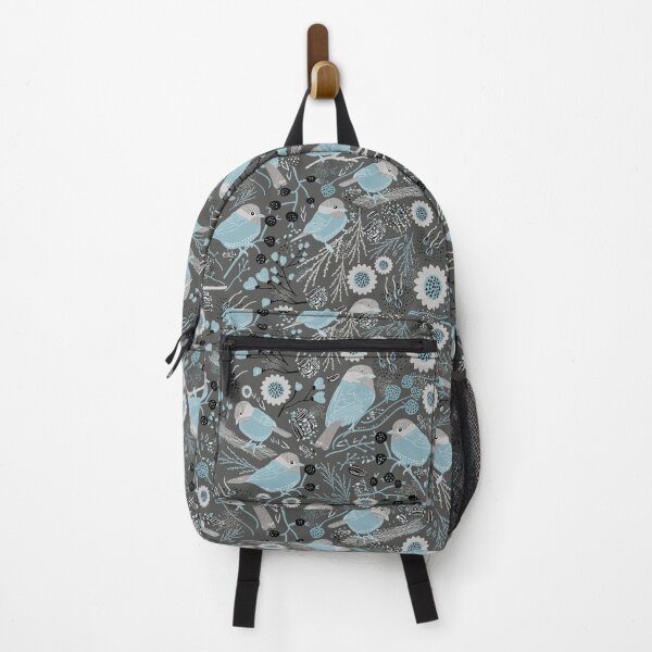 Item preview, Grey& Blue Chickadee Floral designed and sold by StudioPosies.
