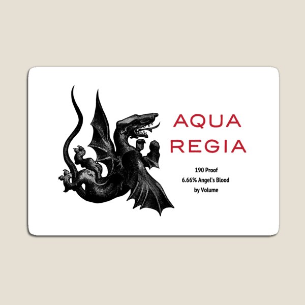 Item preview, Aqua Regia - The Best Drink Downtown - White Background - Stickers designed and sold by Richard Kadrey.