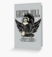 Green Hill Sprint Demon - Prints, Stickers, iPhone and iPad Cases Greeting Card