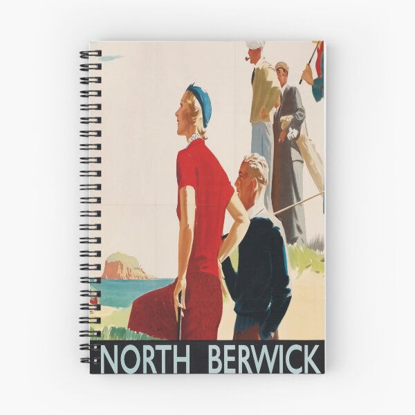 Item preview, North Berwick vintage travel poster designed and sold by stickart-marek.