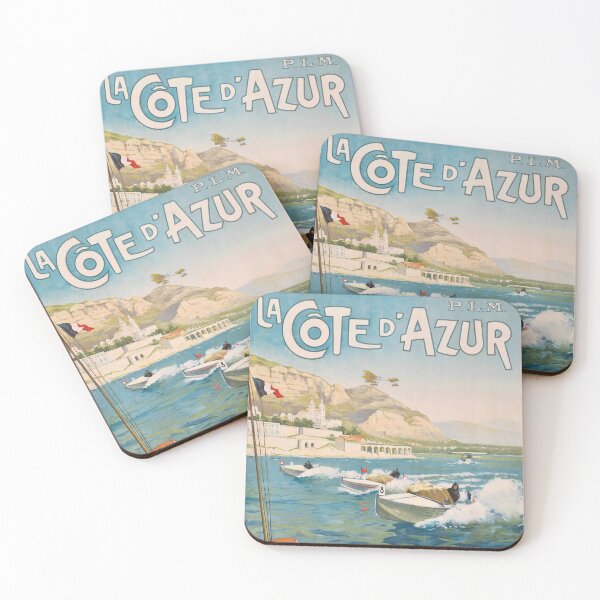 Item preview, PLM La Cote de Azur vintage travel poster designed and sold by stickart-marek.