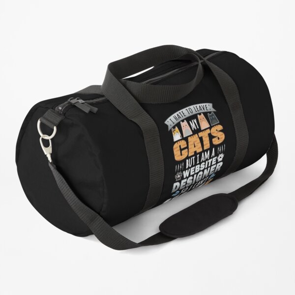 Web Designer Cat Lover Can't Help It Quote Design Duffle Bag