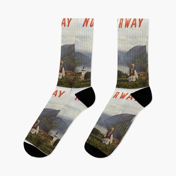 Item preview, Norway vintage travel poster designed and sold by stickart-marek.
