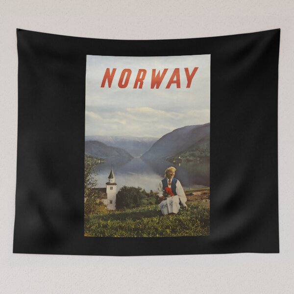 Item preview, Norway vintage travel poster designed and sold by stickart-marek.