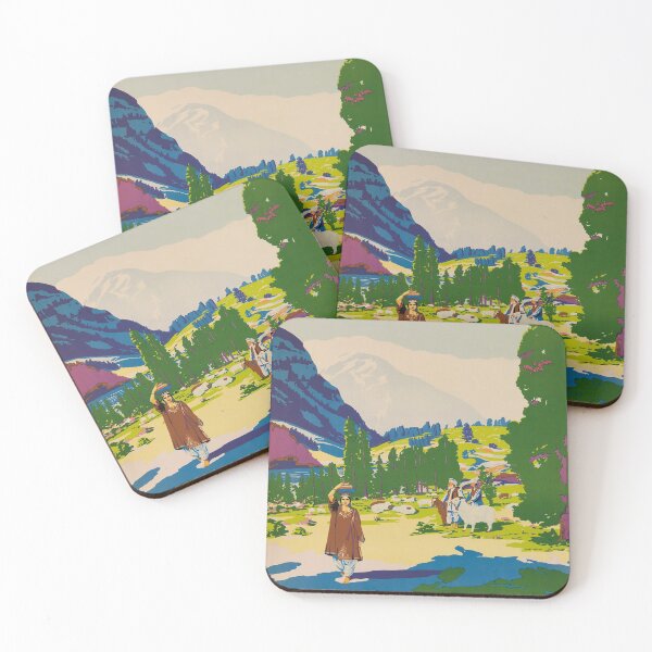 Item preview, Kashmir Calling vintage travel poster designed and sold by stickart-marek.