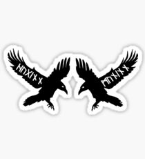 Pegatina Huginn y Muninn