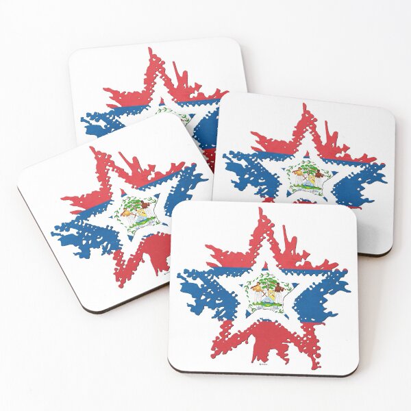 Item preview, Belize Flag Star designed and sold by zeautees.