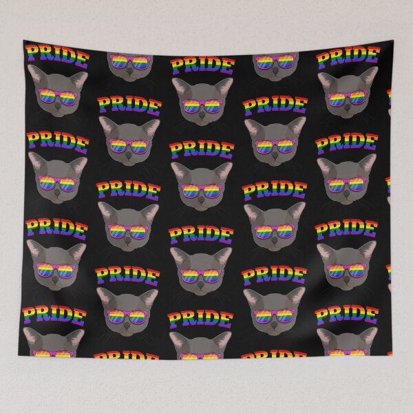 Item preview, Gay Pride Burmese Cat with LGBT Rainbow Sunglasses designed and sold by fatamyfan1.