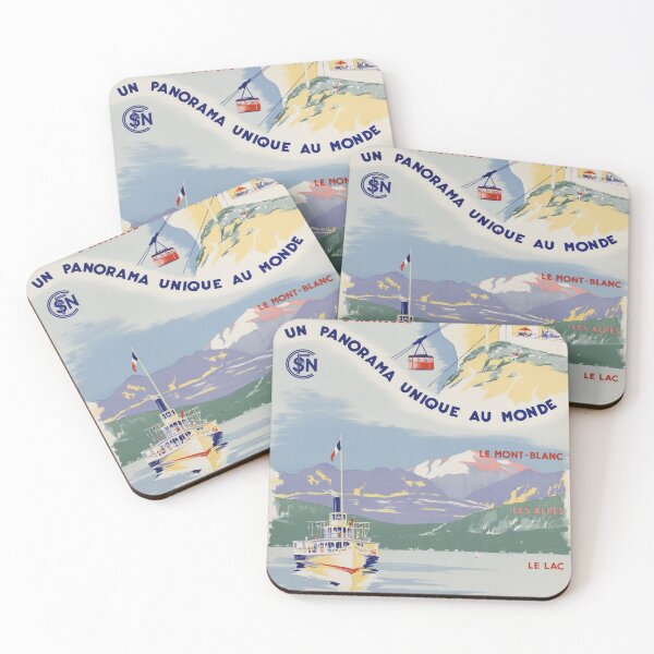 Item preview, Telepherique Mt Veyrier vintage travel poster designed and sold by stickart-marek.