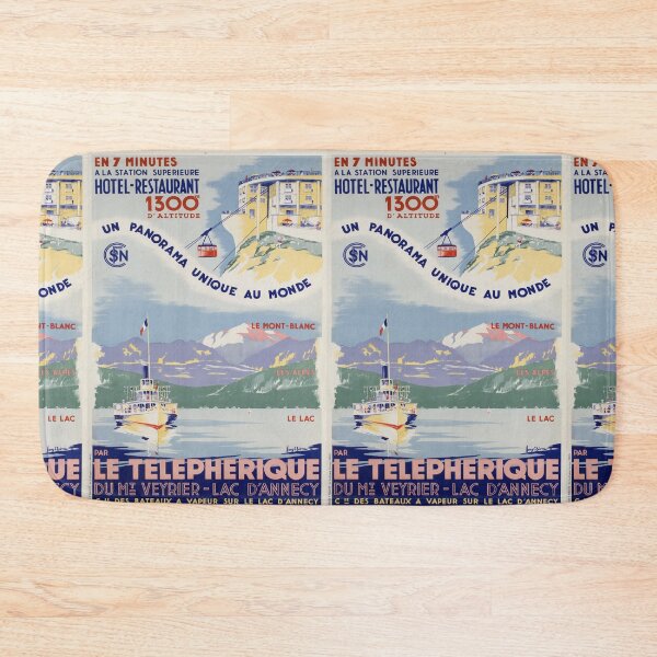 Item preview, Telepherique Mt Veyrier vintage travel poster designed and sold by stickart-marek.
