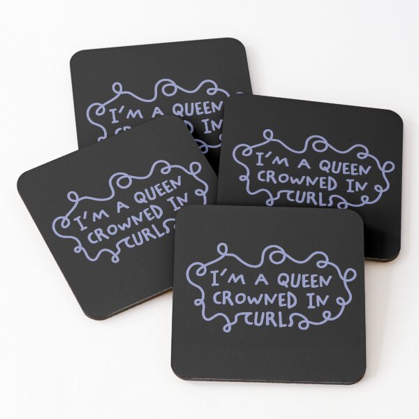 Curly Hair Queen Coasters (Set of 4)