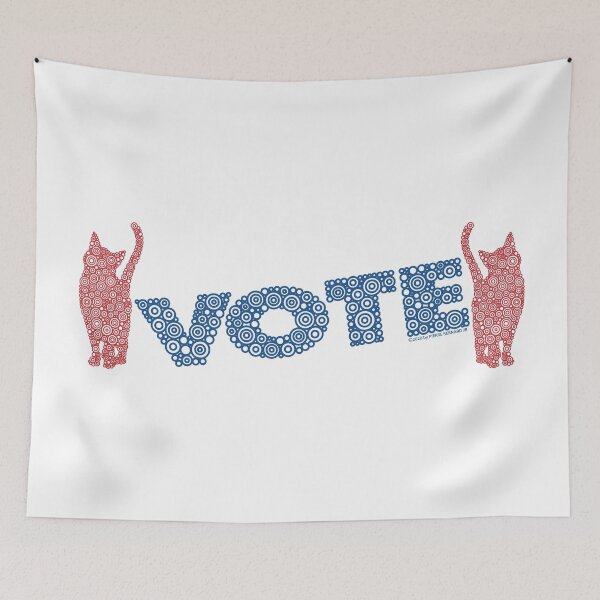 Item preview, Red Cats Warming Up To The Blue Vote Circle Design designed and sold by Pierre Bernard Jr.