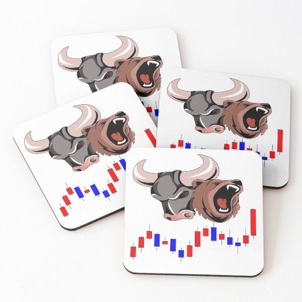 Item preview,  The bear represents the traders who enter the market (Sell) Blue candles and designed and sold by I-love-trading.