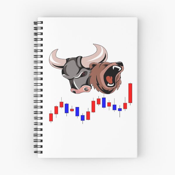 Item preview,  The bear represents the traders who enter the market (Sell) Blue candles and designed and sold by I-love-trading.